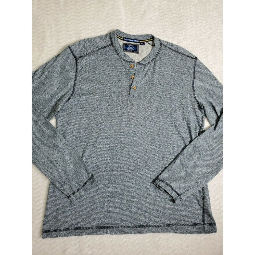 Pullover Henley Vintage 1945 Washed Stoned & Beaten XL Stone Color
